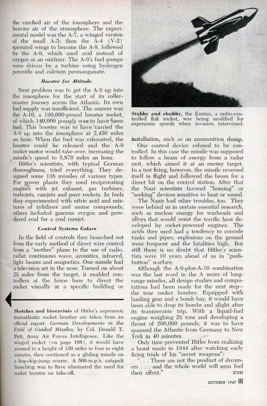 Page 111 of A-9 Rocket article