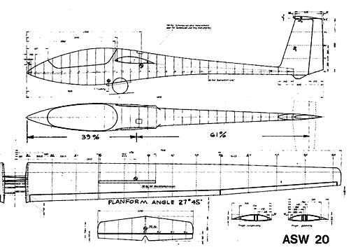 ASW-20 three view
