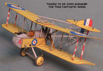 paper model of Airco DH-2
