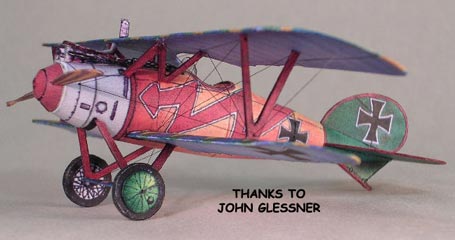 Albatros DVa German WWI Scout paper model