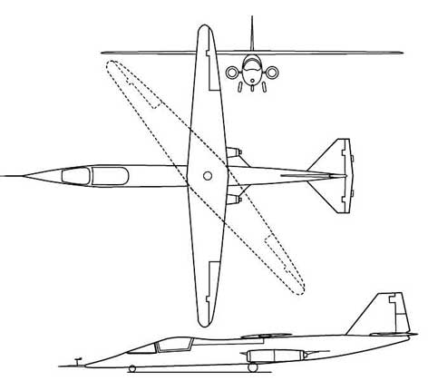 Ames-Dryden-1 3view Scissors Wing