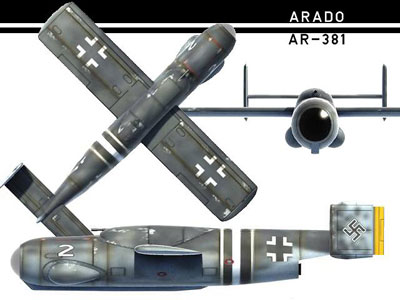Color 3 View of the Arado Ar E.381