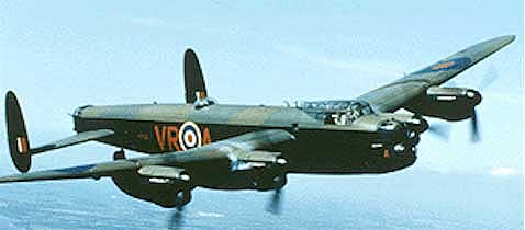 Avre-Lancaster Bomber flying by