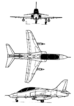 Three views of the Hawk