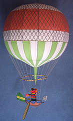 assembled paper model of Jeffries Hydrogen Balloon