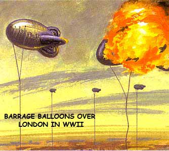 Barrage balloons-london
