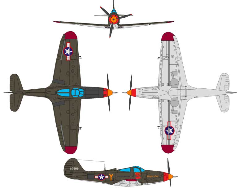 Bell P-39 Airacobra-Four Views