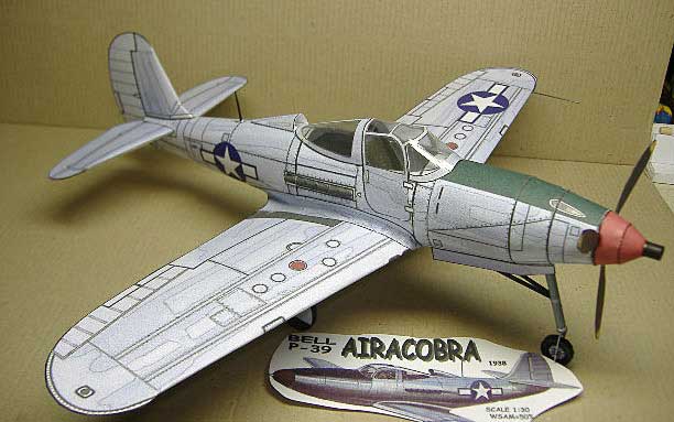 Bell P-39 Aircobra Cardmodel