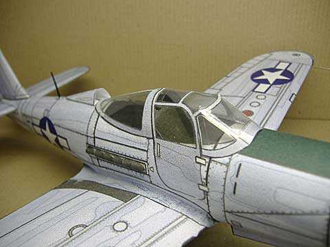Bell P-39 Aircobra Cardmodel-Mid Fuselage