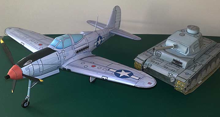 P-39 Airacobra Card model by Niki Shut