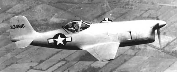 Bell XP-77 In Flight