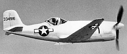Bell XP-77 In Flight