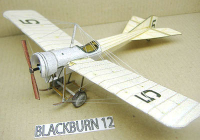 Blackburn 12 paper model airplane