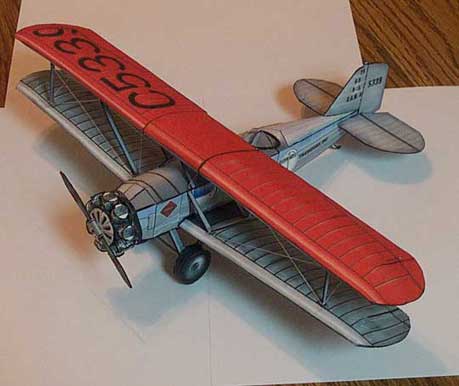 Boeing Model 40 Bi-plane Mailplane paper model 