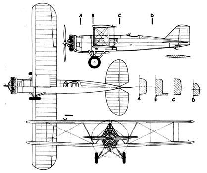 Boeing 40 three view