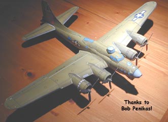 Boeing B-17 B17 B 17 Flying Fortress Bomber Information Model Cardmodel
