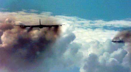 Smoking Boeing B-52 Stratofortress BUFF  Bomber