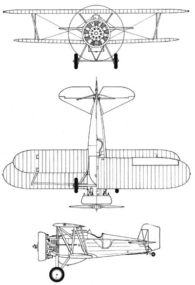 3 View of a Boeing F4B