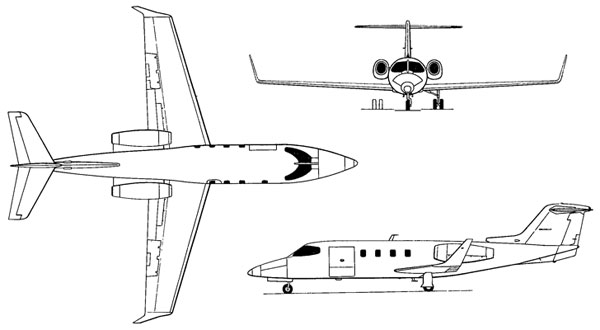 3 View of the Learjet