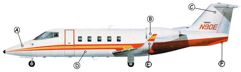 Learjet 55 Callout
