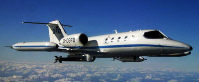 Learjet In Flight