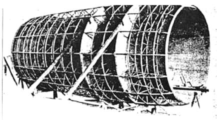 Flying Barrel under construction