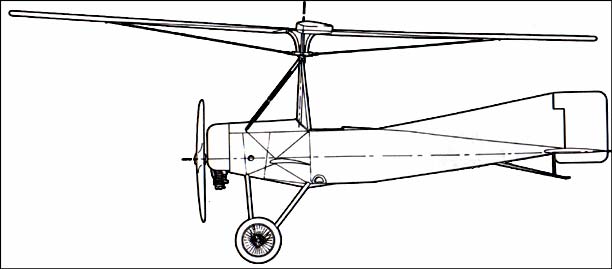 Cierva C-4 Autogyro SIDE VIEW