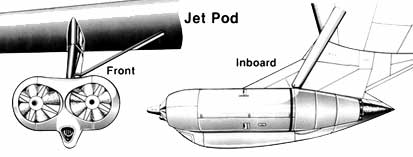 Convair b36 peacemaker jet pod