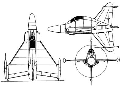 3 View Convair XFY-1 Pogo
