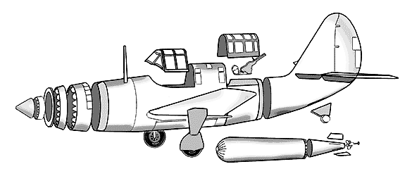 Assembly drawing for the Helldiver