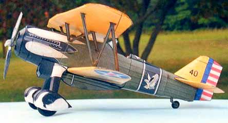 Curtiss P-6E Hawk paper model