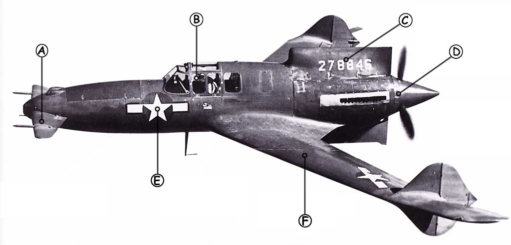 Curtiss XP-55 Ascender Callout