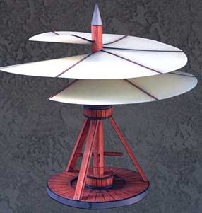 DaVinci Aerial Screw model-featuring sails