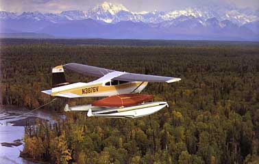 DeHavilland Beaver with canoe