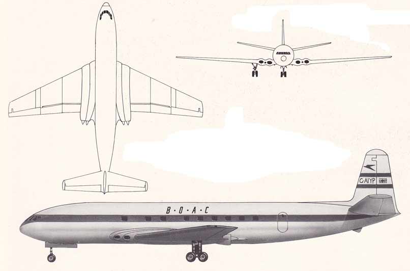 3 view of DeHavillan DH.106 Comet from Fiddlersgreen.net