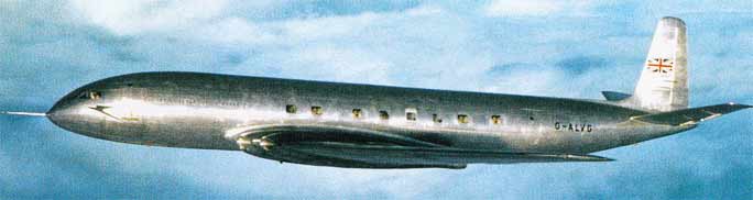 DH.106 Comet from DeHavilland in Britain England worlds first commercial jet airliner Fiddlersgreen.net