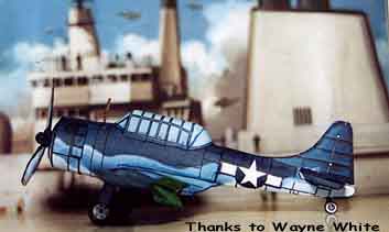 Douglas Dauntless cardmodel by Wayne White