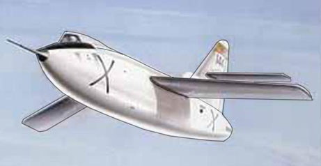Skyrocket flying low over the desert