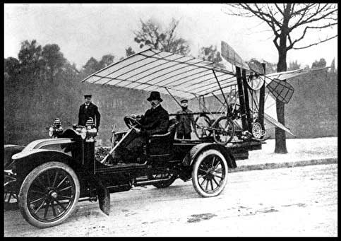 DeMoiselle towed on a car