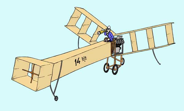 The Santos 14 Bis paper model