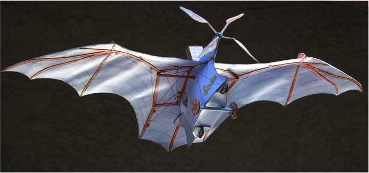 Underside of the Eole Cardmodel