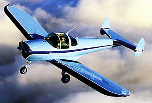 Unmarked Ercoupe flying around