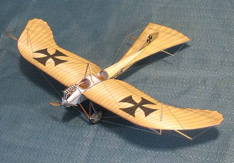 WWI Taube paper model airplane