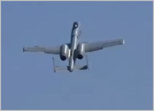 top view of warthog flying