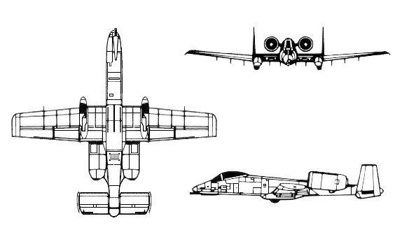 Fairchild A-10 Thunderbolt II 3 View