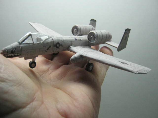 Bobs Micro A-10 in the palm of his hand