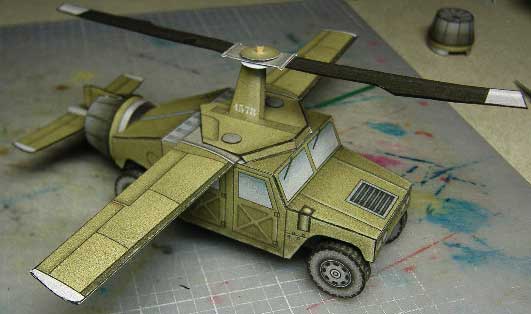 Flying Humvee paper model