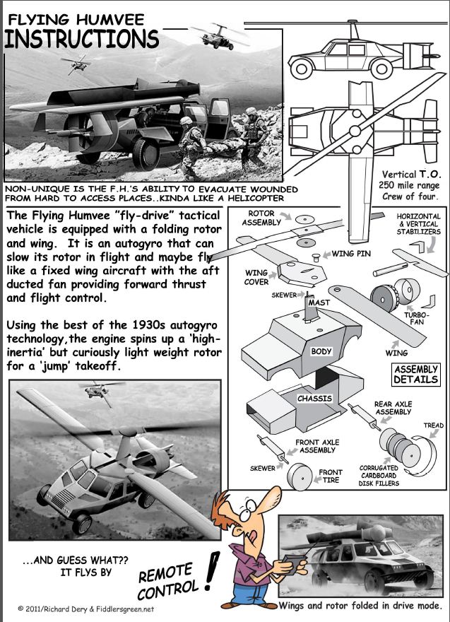 Flying humvee Bumble Bee hummer  downloadable paper cardmodel