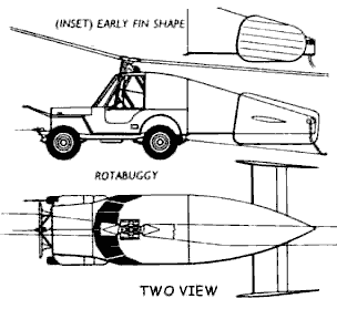 Two views - Flying Jeep