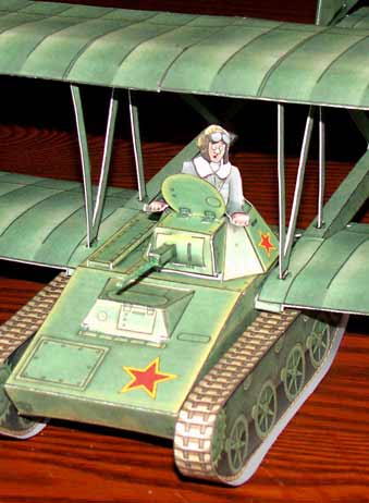 Antonov A40 KT Flying tank cardmodel fiddlersgreen.net Pilot view